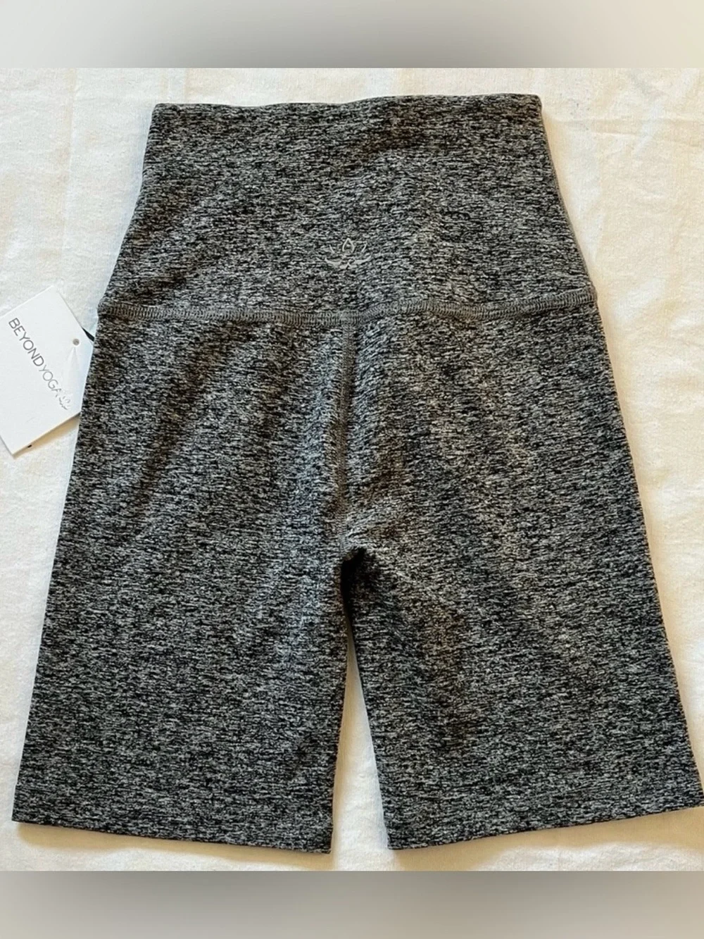 NWT Beyond Yoga Charcoal Heather High-Waist Athletic Bike Shorts
